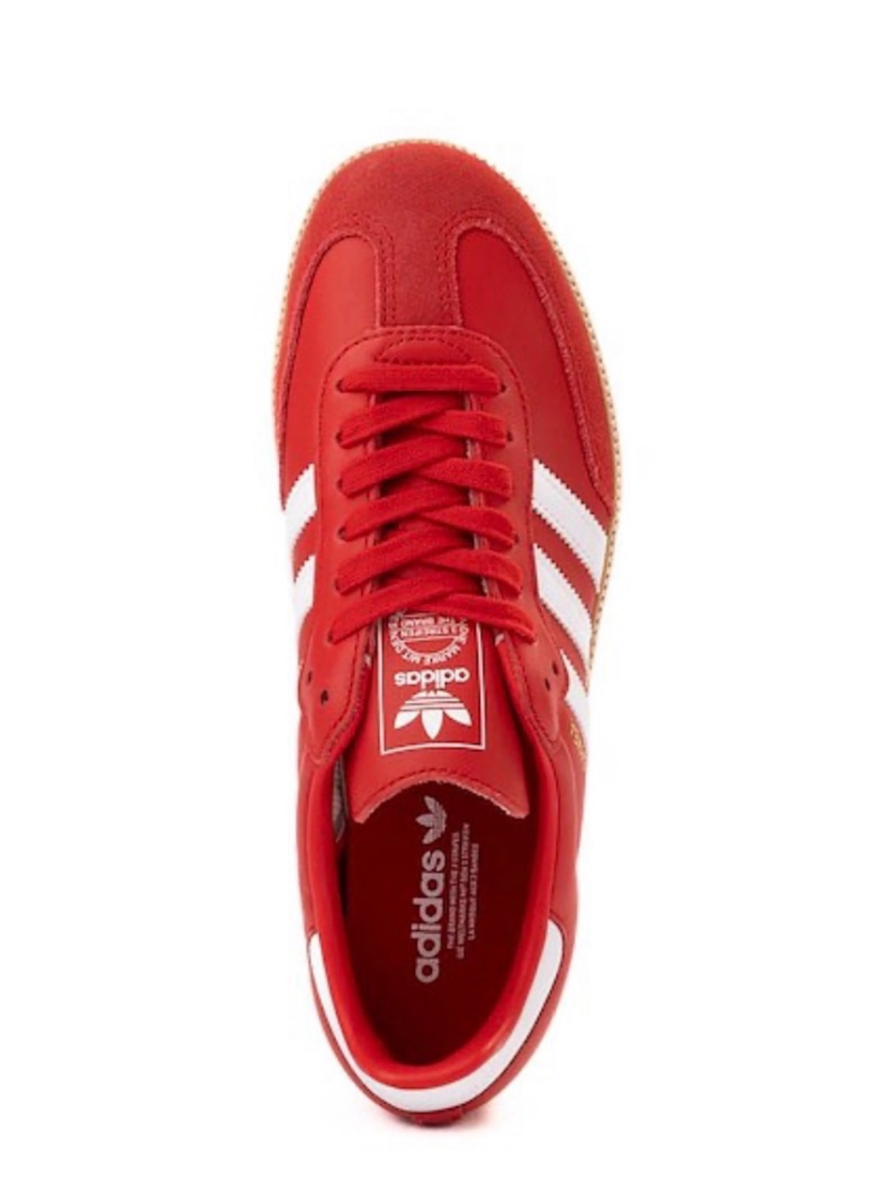 Adidas Samba Better Scarlet/White/Gold with gum buttom sole 7.5 Women NIB! - Picture 3 of 6